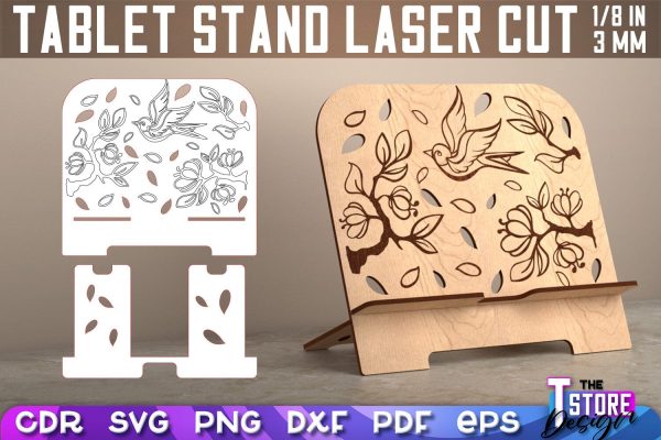 Tablet Stand Laser Cut | Phone Holder SVG Design | CNC Files Online Hot Sale