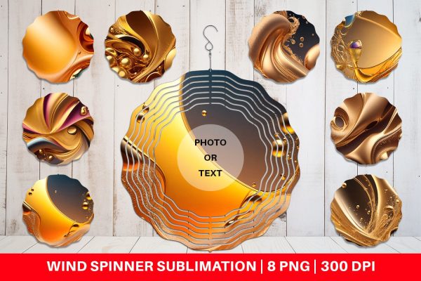 Wind Spinner Wave Liquid Gold on Sale