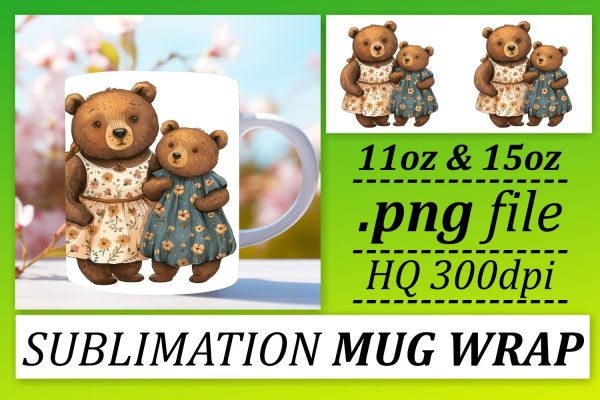 Loving Mama Bear Sublimated Mug Bliss Online
