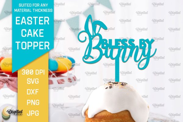 Easter Cake Topper SVG. Cupcake Topper Laser Cut Cheap