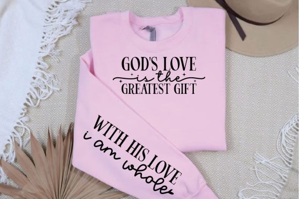 Gods love is the greatest gift Sleeve SVG Design For Sale - Image 3
