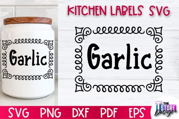 Kitchen Labels SVG Design | Home Design SVG | Jar Labels v.1 Online