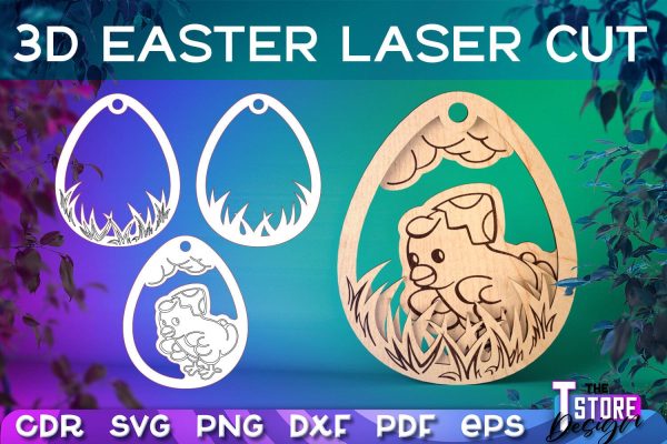 3D Easter Egg Laser Cut | Happy Easter | CNC File Hot on Sale