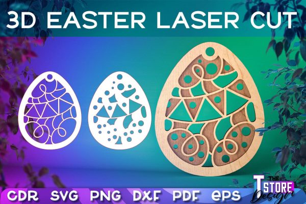 3D Easter Egg Laser Cut | Happy Easter | CNC File Online now