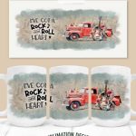 I ve Got A Rock and Roll Heart - 11 & 15 oz Mug Sublimation Design Discount - Image 3