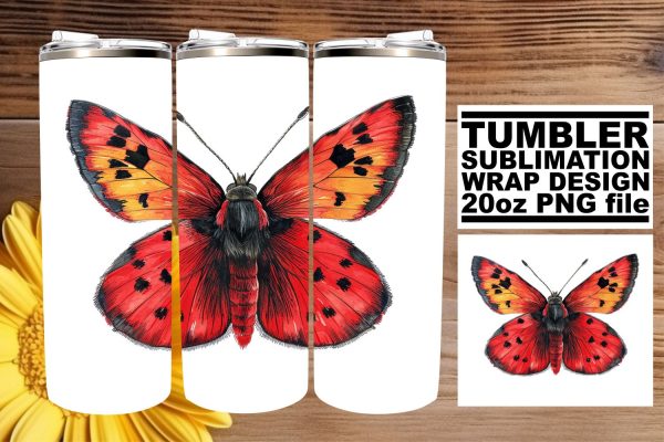 Blossoming Beauty: Butterfly Sublimation Tumbler Wrap - 20oz Online