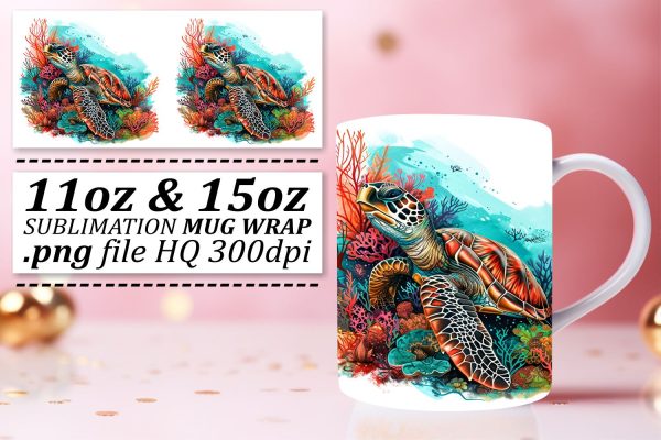 Oceanic Wonder Watercolor Sublimation Design For Cheap