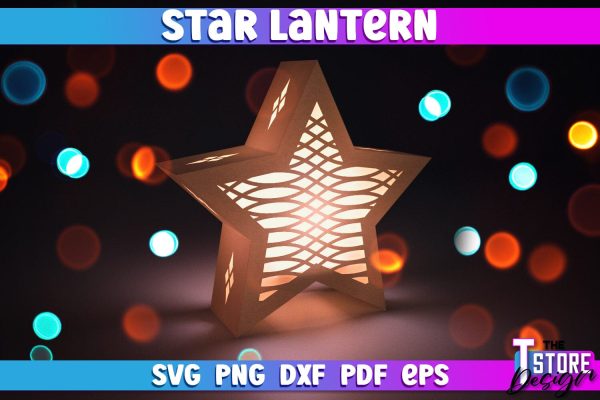 Star Lantern SVG | Paper Cut SVG | Night Light Design For Sale