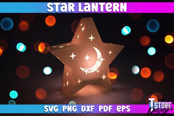 Star Lantern SVG | Paper Cut SVG | Night Light Design For Sale