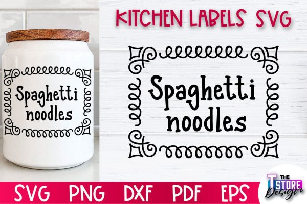 Kitchen Labels SVG Design | Home Design SVG | Jar Labels v.1 Sale