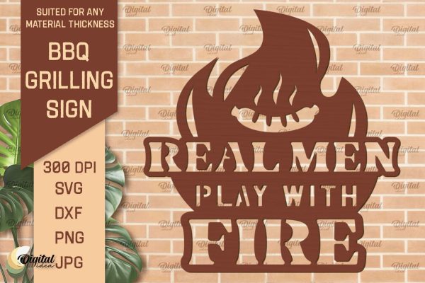 BBQ Grilling Sign Laser Cut. BBQ Sign SVG Laser Cut Files Online Hot Sale