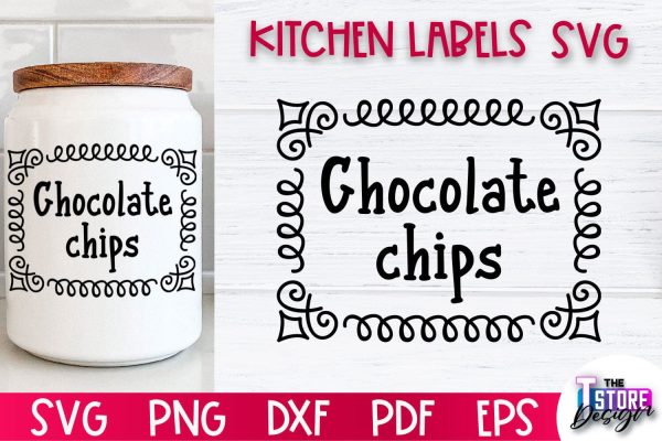 Kitchen Labels SVG Design | Home Design SVG | Jar Labels v.1 For Discount