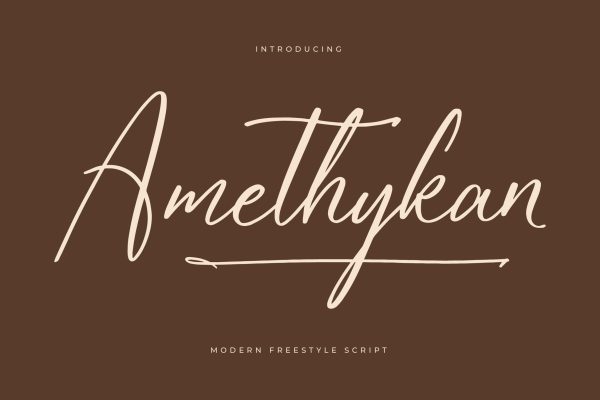Amethykan - Modern Freestyle Script For Cheap
