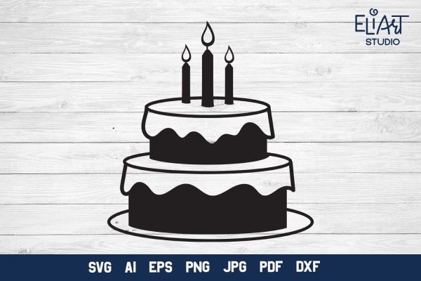 Birthday Cake PNG, Party Cake with Candles, Birthday Party Decoration. Online Hot Sale