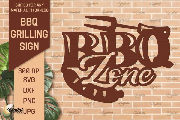 BBQ Grilling Sign Laser Cut. BBQ Sign SVG Laser Cut Files Online Hot Sale