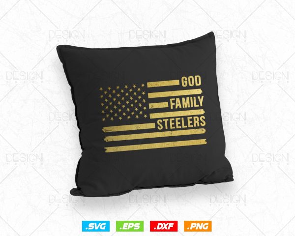 God Family Steelers Pro Us Flag Svg Png, Gift for Dad, Fathers Day Svg, Svg Files for Cricut, Instant Download For Cheap