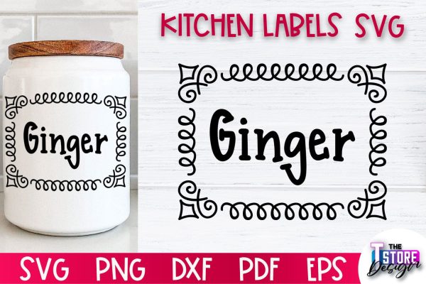 Kitchen Labels SVG Design | Home Design SVG | Jar Labels v.1 on Sale