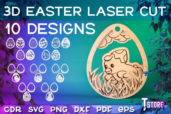 3D Easter Egg Laser Cut | Happy Easter | CNC File Sale