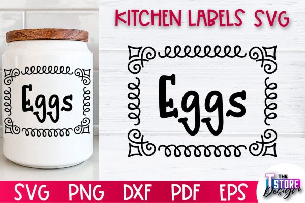 Kitchen Labels SVG Design | Home Design SVG | Jar Labels v.1 Online Hot Sale