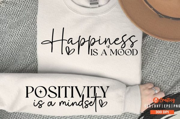 happiness is a mood SVG Sleeve Design Discount