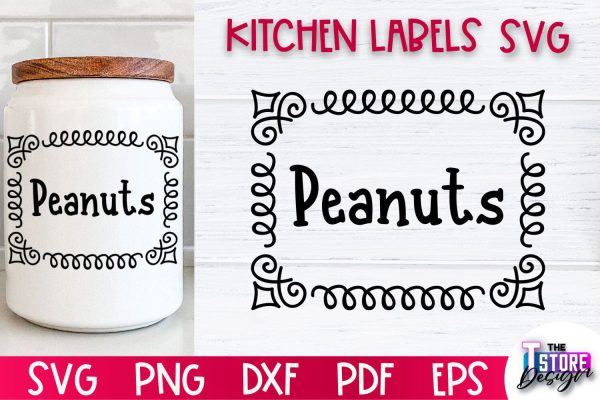 Kitchen Labels SVG Design | Home Design SVG | Jar Labels v.1 Hot on Sale