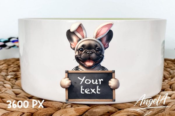 French bulldog   Easter dog clipart   bunny ears  funny dog Hot on Sale