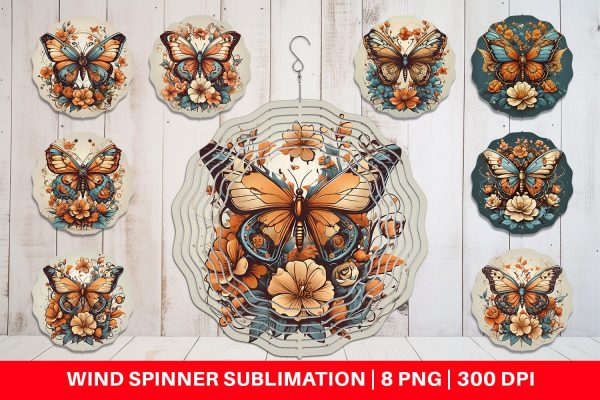 Wind Spinner Butterfly and Flower Discount
