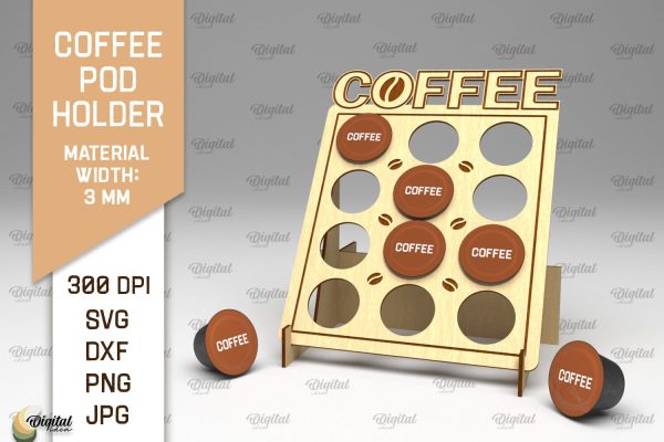 Coffee Pod Holder Laser Cut. Capsule Holder SVG Sale