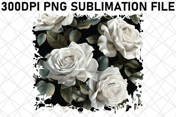 Garden Glory Sublimation Pattern PNG, Blooming Floral Design, Vibrant Petals, Springtime Joy Online now