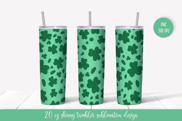 St. Patricks Day Leopard Print Tumbler Sublimation Wrap Cheap