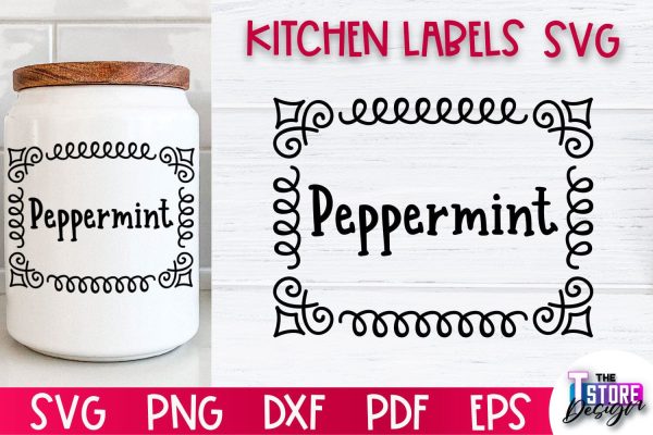Kitchen Labels SVG Design | Home Design SVG | Jar Labels v.1 Sale