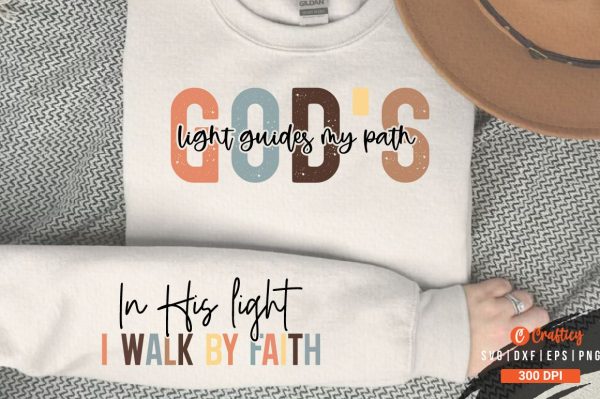 Gods light guides my path Sleeve  SVG Design Online
