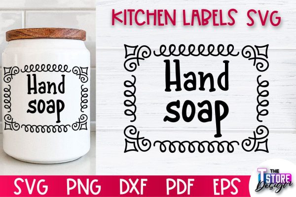 Kitchen Labels SVG Design | Home Design SVG | Jar Labels v.1 For Discount