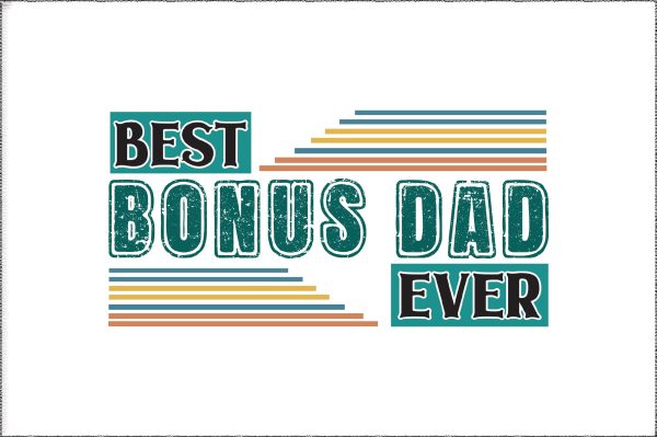 Fathers day sublimation designs download, Best bonus dad ever retro shirt design, bonus dad shirt design, fathers birthday gift step dad png Sale