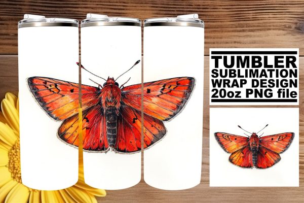 Tranquil Wings: Butterfly Sublimation Wrap - 20oz Tumbler For Cheap