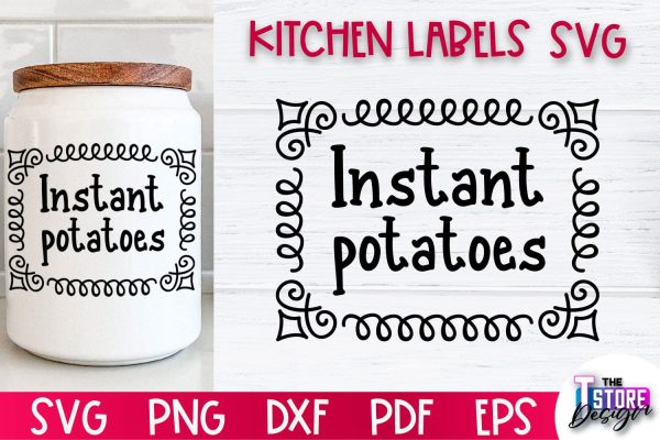 Kitchen Labels SVG Design | Home Design SVG | Jar Labels v.1 Online