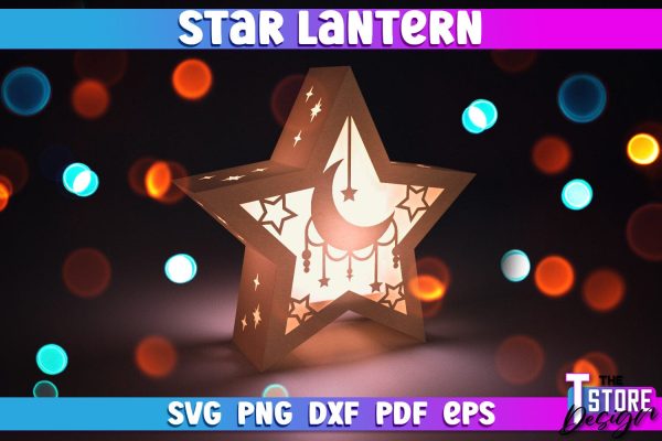 Star Lantern SVG | Paper Cut SVG | Night Light Design For Sale