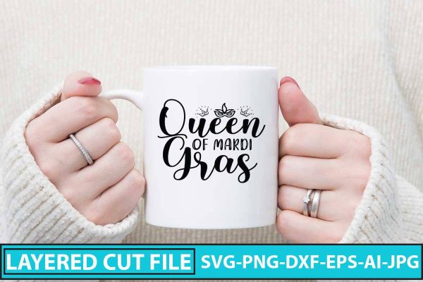 Queen of Mardi Gras SVG Design Sale