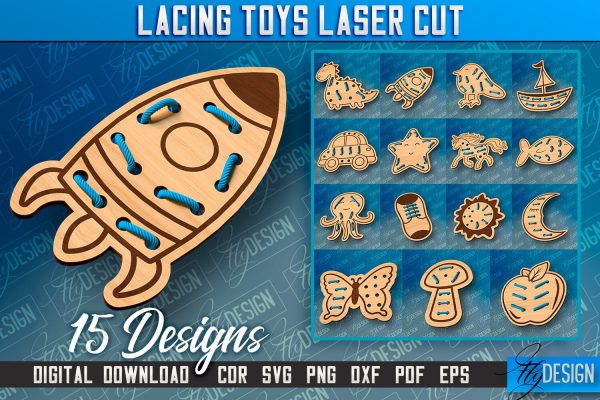 Lacing Toys Laser Cut | Toys Laser Cut Design | CNC Files Fashion