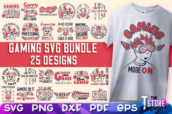 Gaming SVG Design | Gamer Quotes SVG | Funny Sayings SVG v.1 Fashion