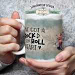 I ve Got A Rock and Roll Heart - 11 & 15 oz Mug Sublimation Design Discount - Image 2