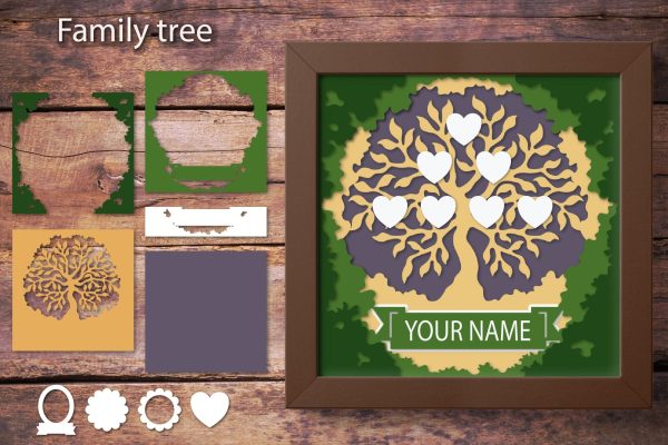 Tree of life | 3d heart tree shadow box layered svg Online Sale