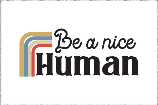 Retro Be A Nice Human Vintage Sublimation Png, Be Kind Png, Mama, Retro Sublimation, Retro Png, Retro Design, Sublimation Designs Downloads Sale
