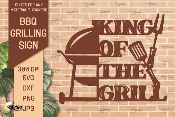 BBQ Grilling Sign Laser Cut. BBQ Sign SVG Laser Cut Files Fashion
