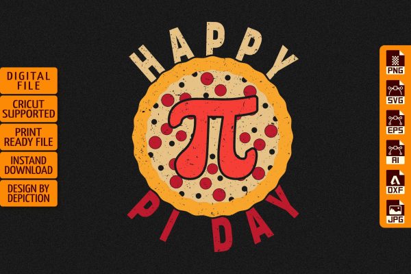 Happy Pi Day T-Shirt, Pizza Shirt, Pie Shirt Print Template Discount