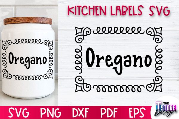 Kitchen Labels SVG Design | Home Design SVG | Jar Labels v.1 Discount