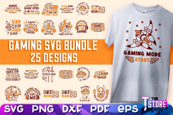 Gaming SVG Design | Gamer Quotes SVG | Funny Sayings SVG v.2 Fashion