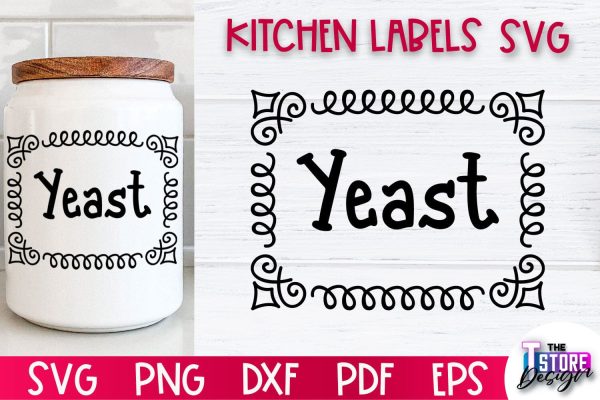 Kitchen Labels SVG Design | Home Design SVG | Jar Labels v.1 For Discount