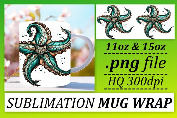 Cheerful Ocean Fish Mug Wrap Artwork Online Sale