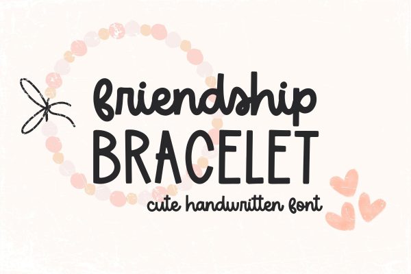 Friendship Bracelet, Cute Handwritten Font, Cursive Handwriting for Cricut For Cheap